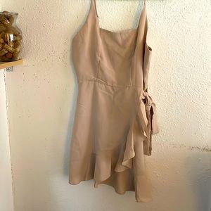 Spaghetti Strap, Beige Dress